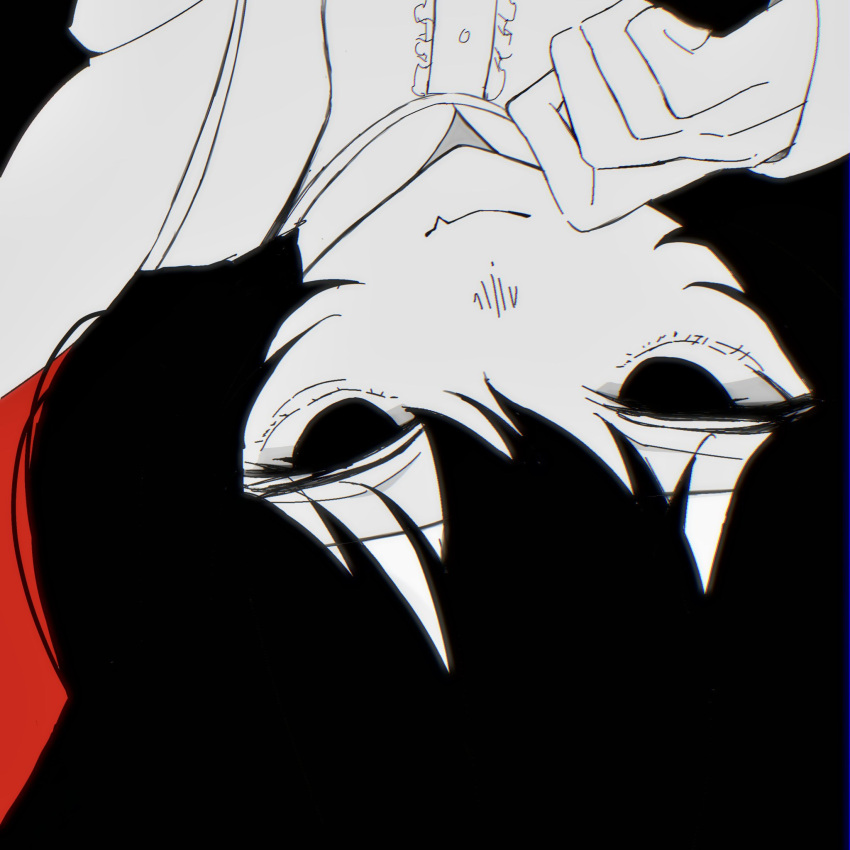 1girl, animal_ears, black_hair, buttons, cat_ears, chikyuu_no_ura_(cevio), close-up, closed_mouth