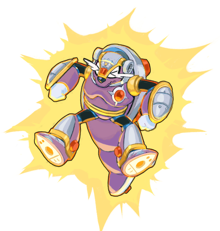 >_<, armadillo, armored_armadillo_(mega_man), closed_eyes, electricity, full_body, mega_man_(series), mega_man_x1