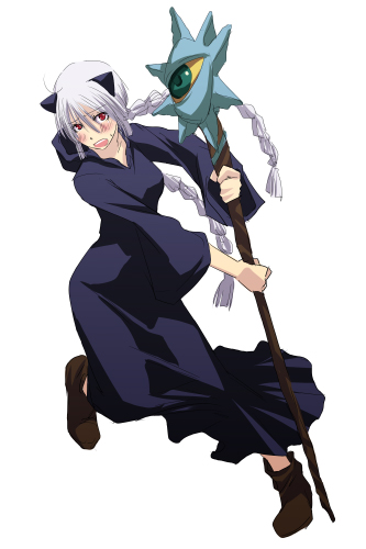 1girl, black_dress, blush, boots, braid, brown_boots, commentary_request, cosplay