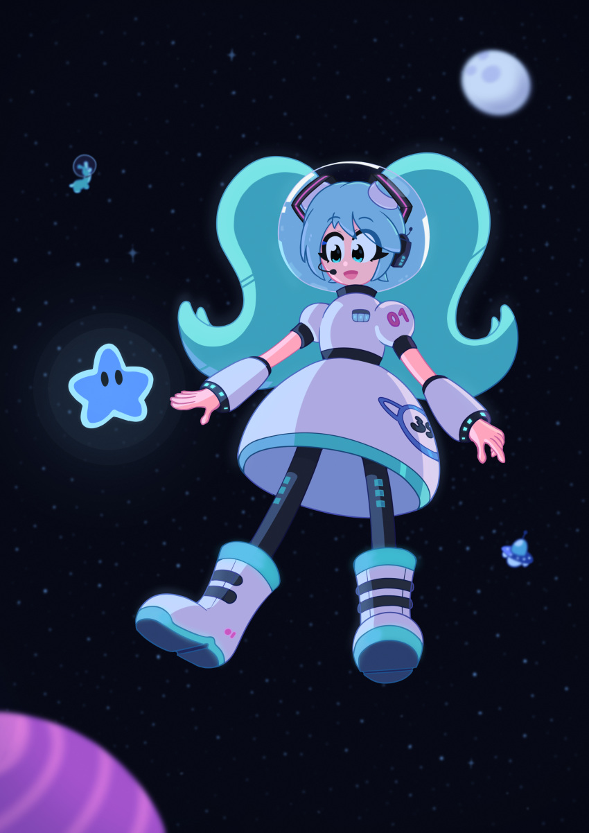 39, absurdres, aqua_eyes, aqua_hair, black_sleeves, detached_sleeves, hatsune_miku, headphones
