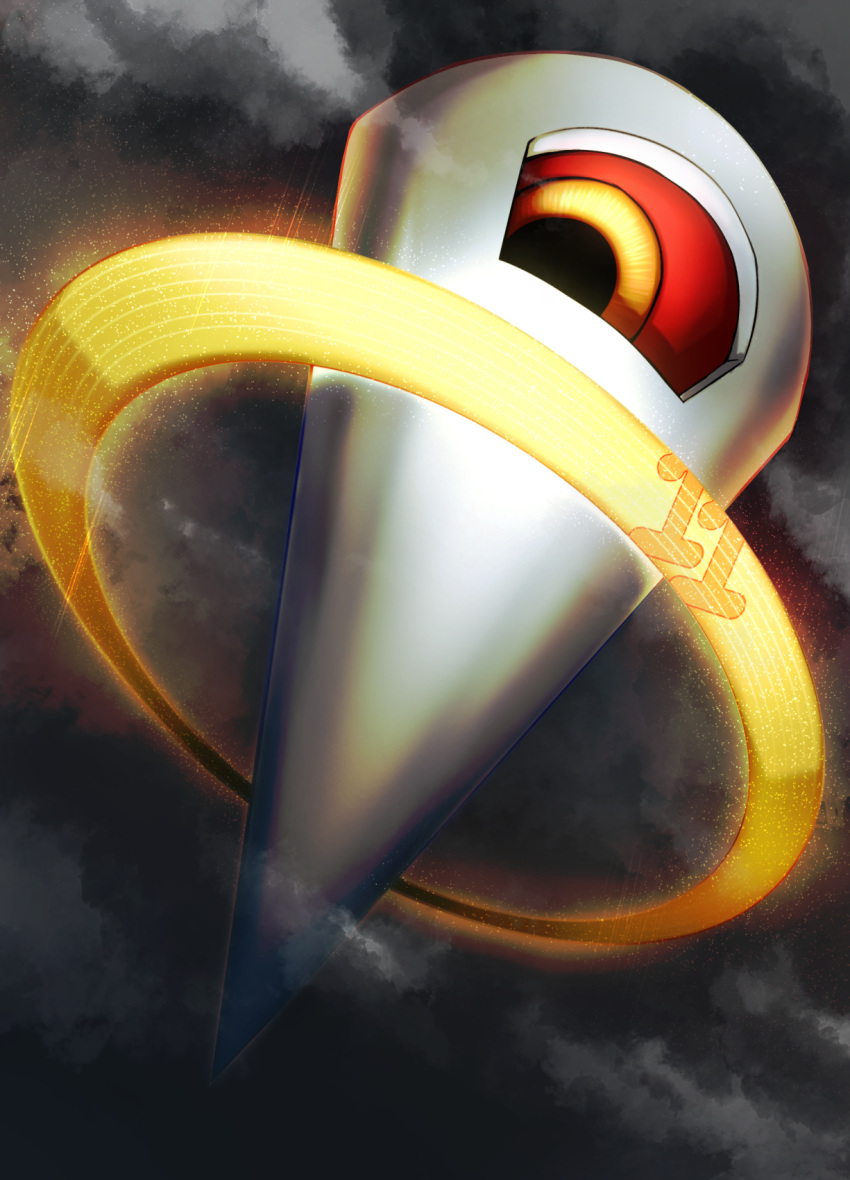 clouds, cloudy_sky, colored_sclera, creature_focus, duel_monster, highres, himenofu, no_humans, number_11_big_eye, one-eyed, red_sclera, sky, yellow_eyes, yu-gi-oh!
