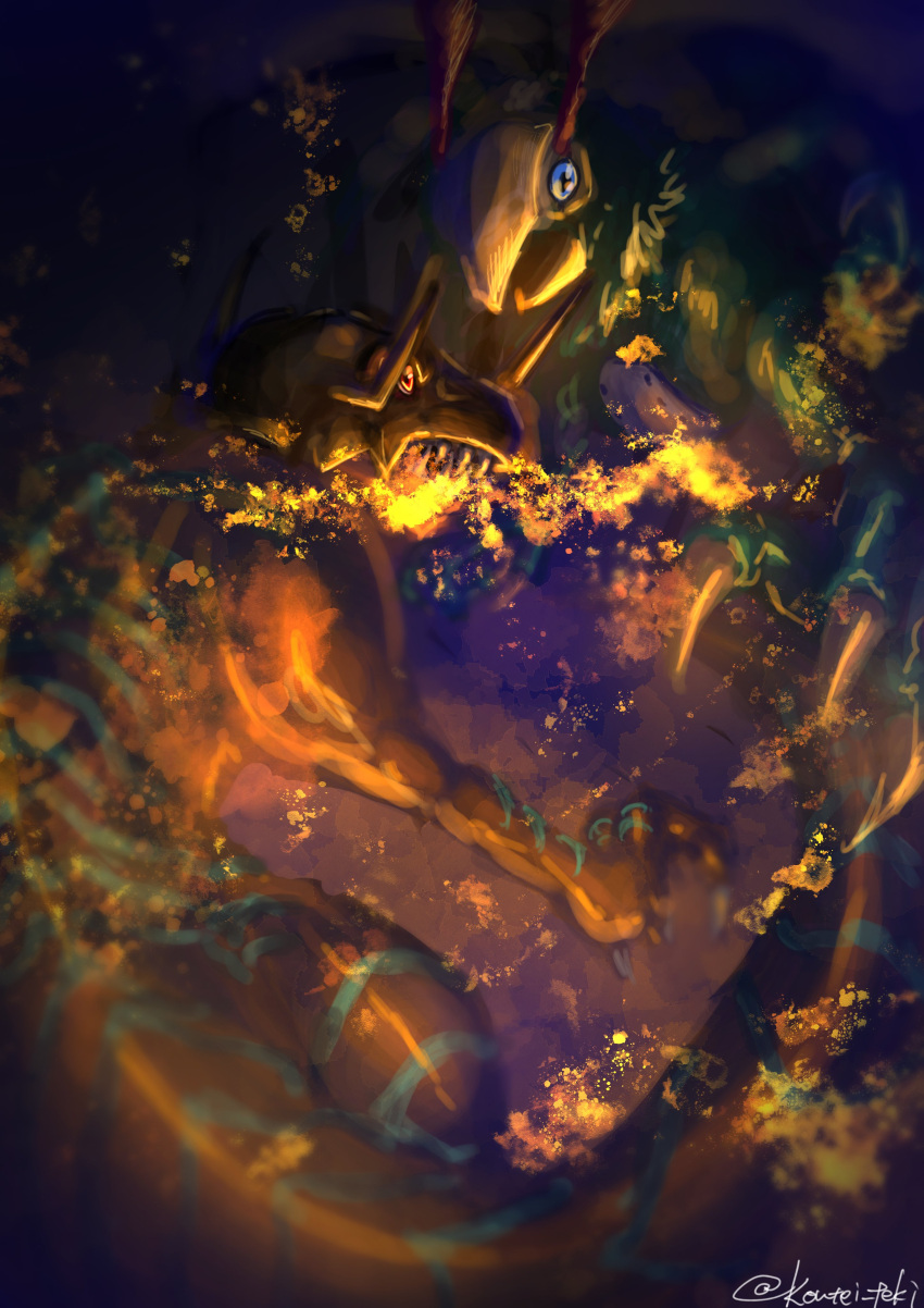 absurdres, beak, bird, blue_eyes, breath_weapon, breathing_fire, digimon, digimon_(creature)