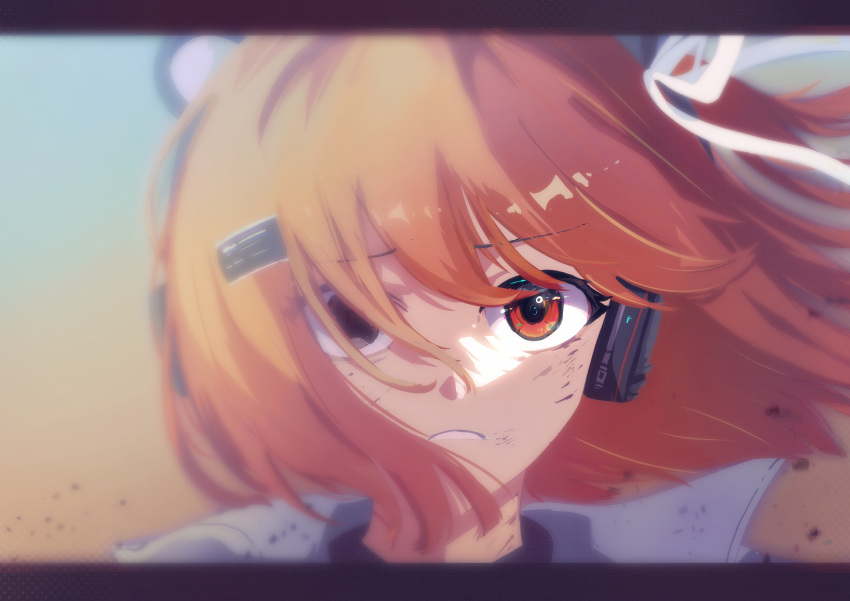 1girl, a.i._voice, absurdres, adachi_rei, blurry_edges, dearest981340, hair_ornament, hair_ribbon