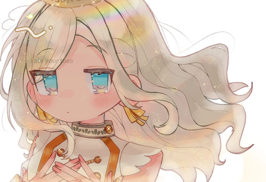 1girl, absurdres, blue_eyes, buttons, ceras_yanagida_lilienfeld, closed_mouth, col_person, commentary
