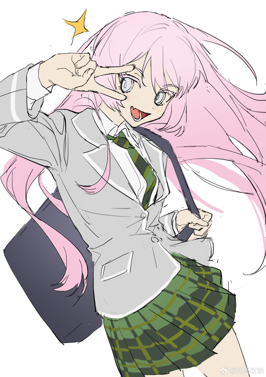 1girl, absurdres, bag, bang_dream!, bang_dream!_it's_mygo!!!!!, black_bag, blush, chaluo11