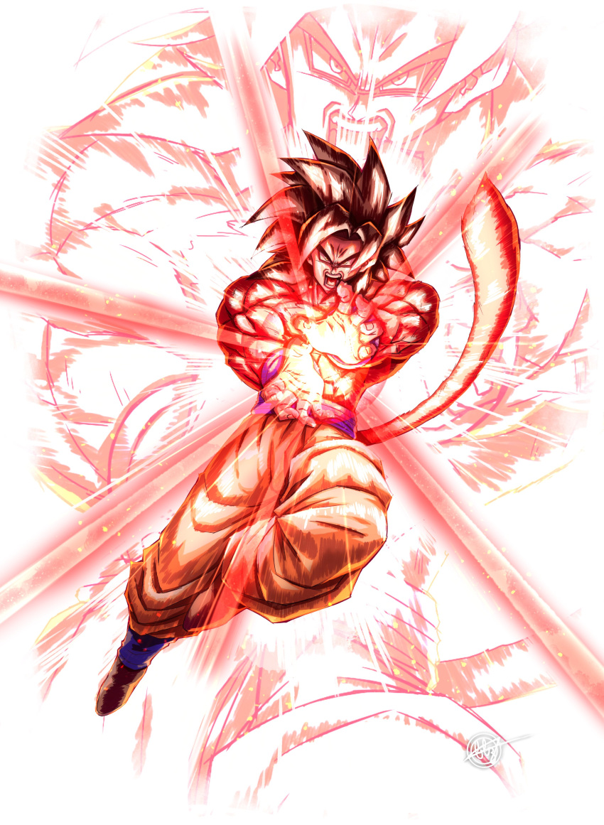 absurdres, artist_logo, aura, black_hair, blz_(blz151101), dougi, dragon_ball, dragon_ball_gt