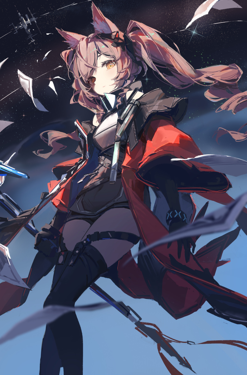 1girl, absurdres, angelina_(arknights), animal_ear_fluff, animal_ears, arknights, arknights:_endfield, bare_shoulders