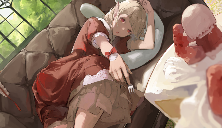 1girl, :o, absurdres, bow, cake, cake_decoration, character_doll, commentary_request