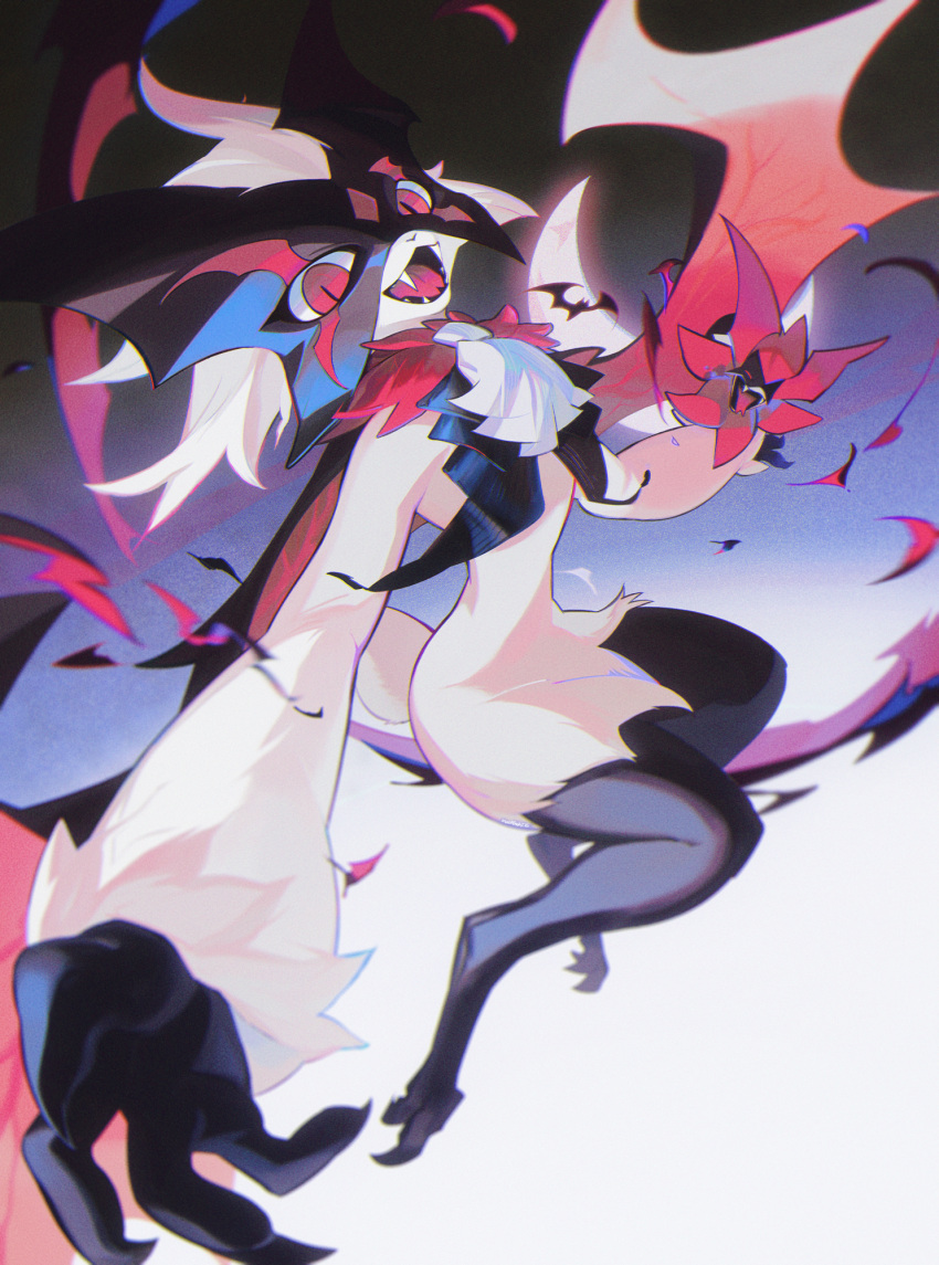 1girl, ascot, claws, commentary, fangs, furry, furry_female, highres