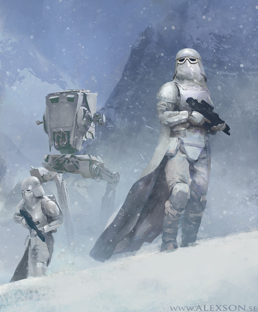2boys, alexander_forssberg, artist_name, at-st, gun, holding, holding_gun, holding_weapon