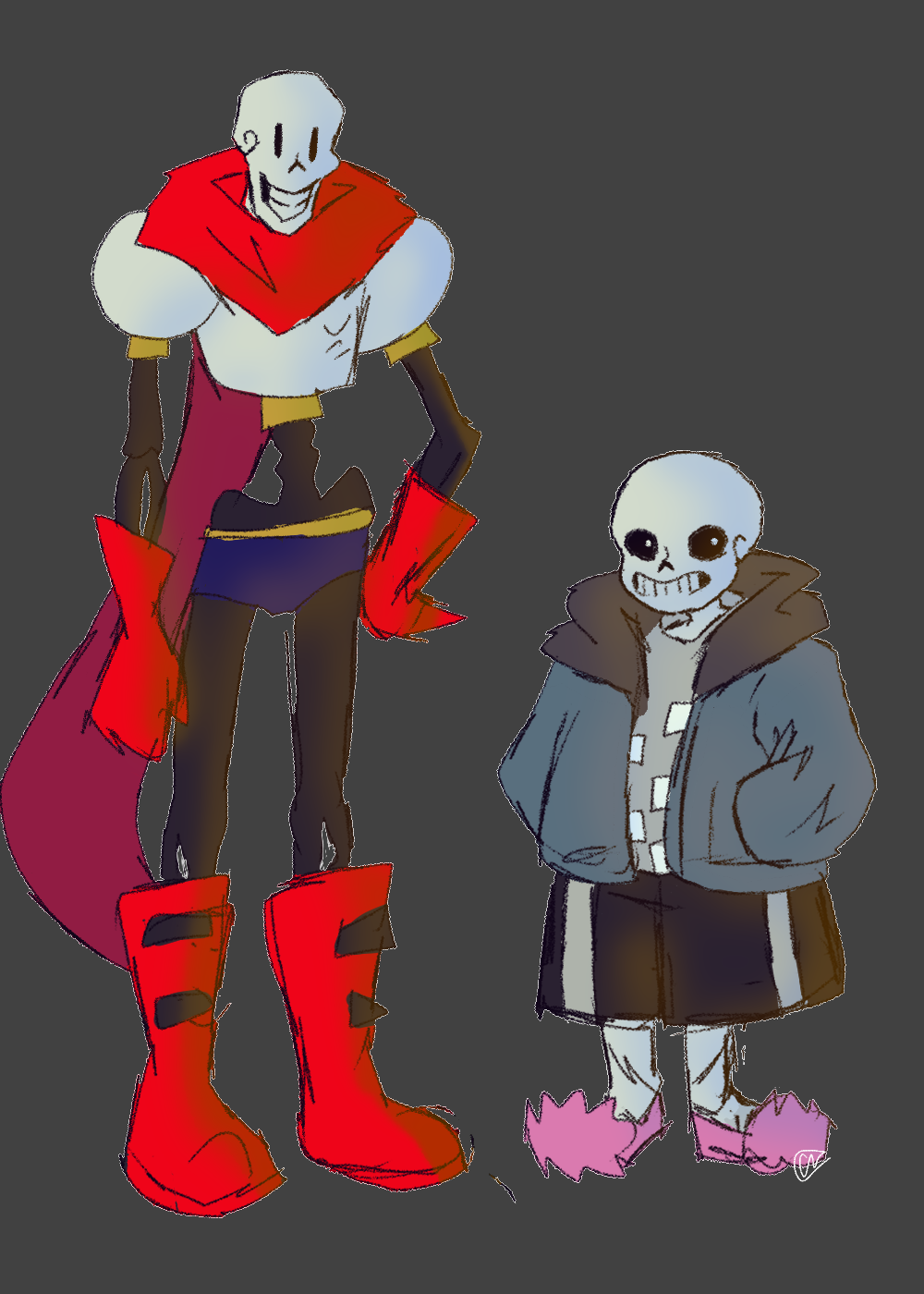 2021, 2boys, 2d, amorthlen, black_hood, black_shorts, blue_jacket, boots