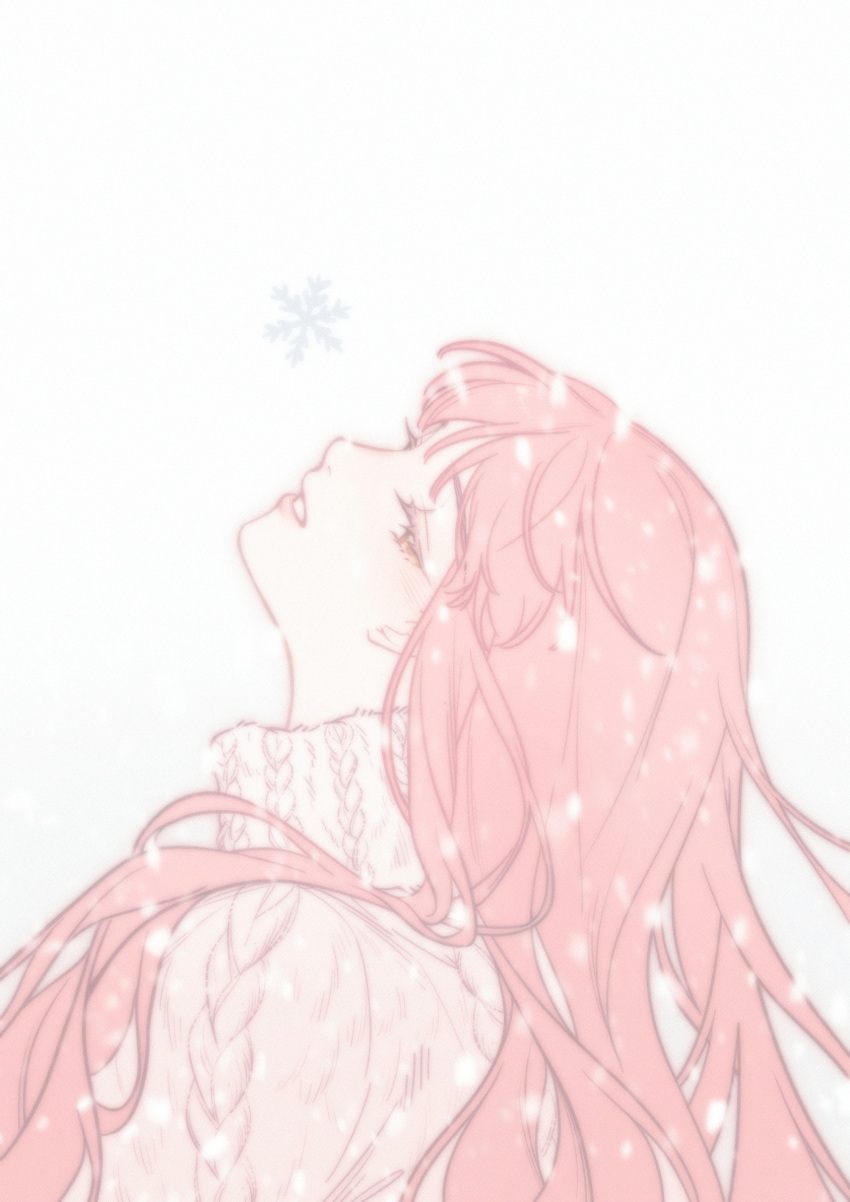 1girl, brown_eyes, commentary, english_commentary, eyelashes, eyeshadow, from_side, half-closed_eyes