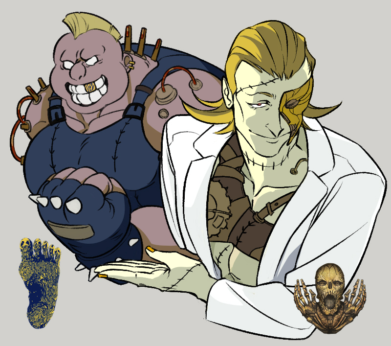 2boys, armored_core, armored_core_vi:_fires_of_rubicon, black_gloves, black_vest, blank_eyes, blonde_hair, chest_harness