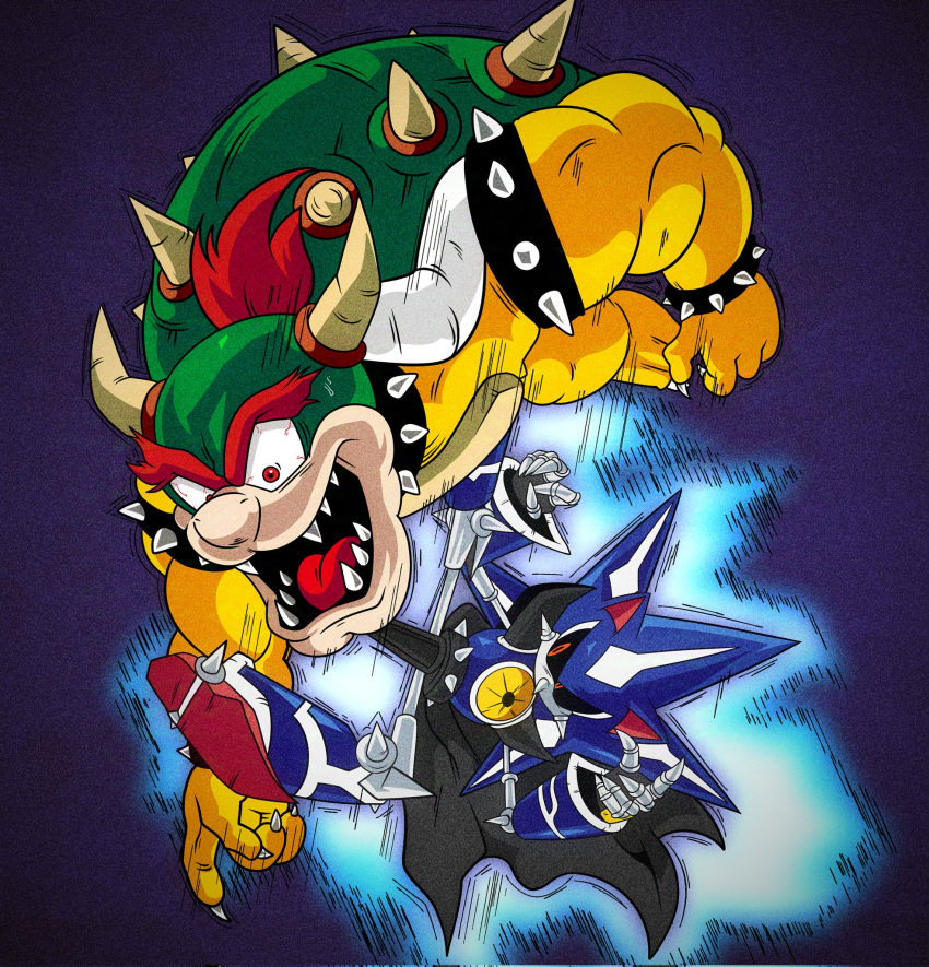 2boys, bowser, bracelet, comic_panel_redraw, crossover, death_battle, derivative_work, dragon_ball
