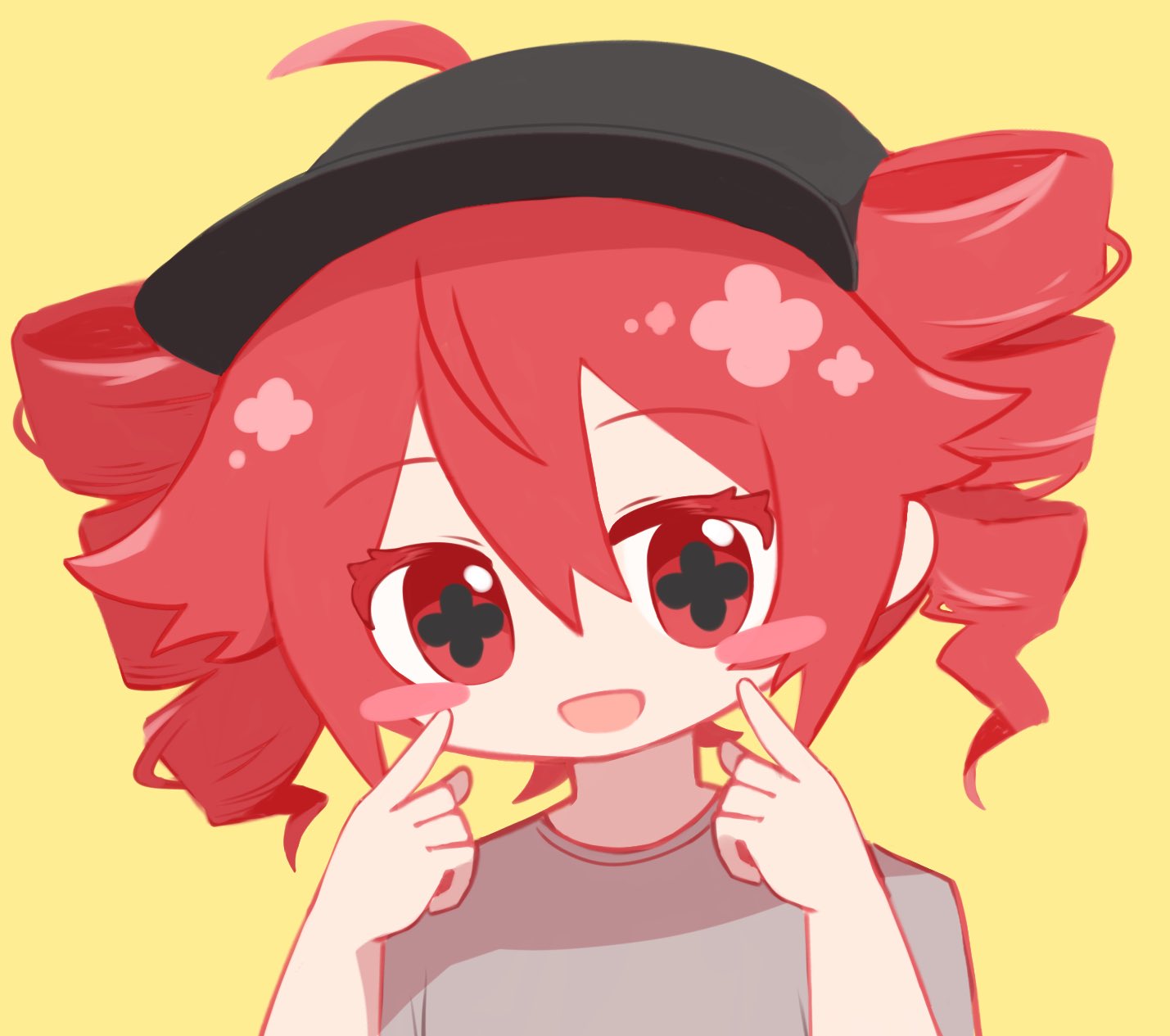 +_+, 1girl, baseball_cap, black_hat, blush_stickers, chibi, chibi_only, colored_eyelashes