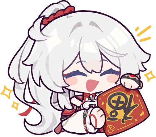 1girl, :d, ahoge, bare_shoulders, chibi, closed_eyes, hair_between_eyes, honkai_(series)