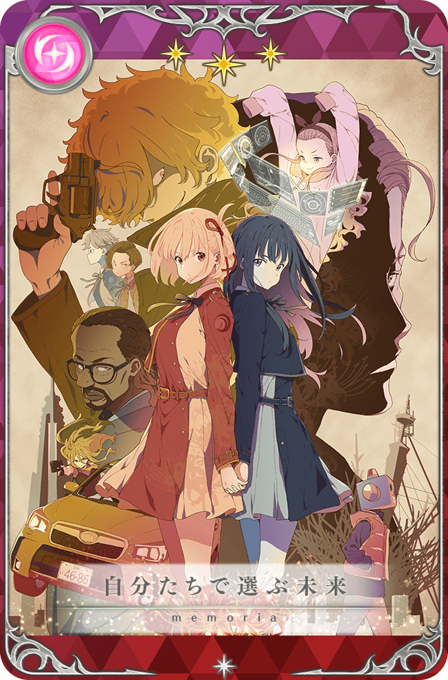 6+girls, back-to-back, belt, black_hair, blonde_hair, blue_belt, blue_dress, blue_flower