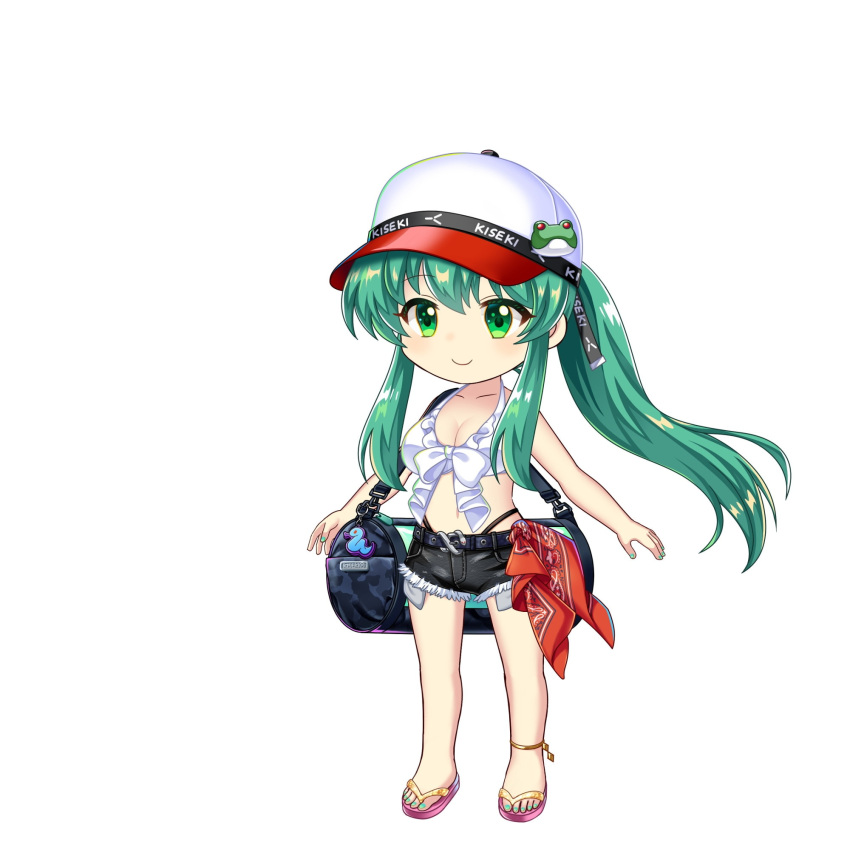 1girl, a-pose, absurdly_long_hair, alternate_costume, alternate_hairstyle, aqua_nails, bag, bag_charm