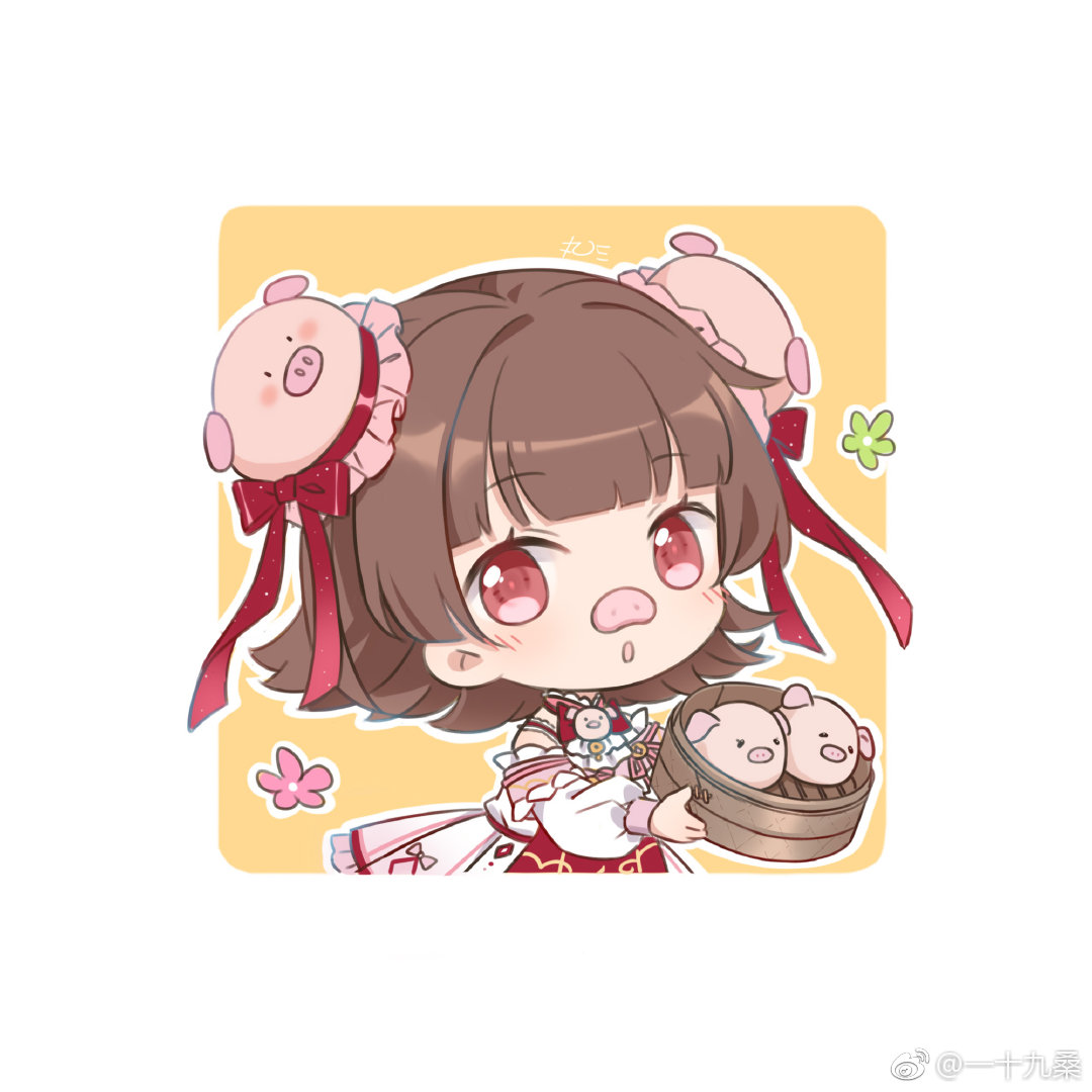 1girl, :o, animal-themed_food, apple, apron, bow, bowtie, brooch