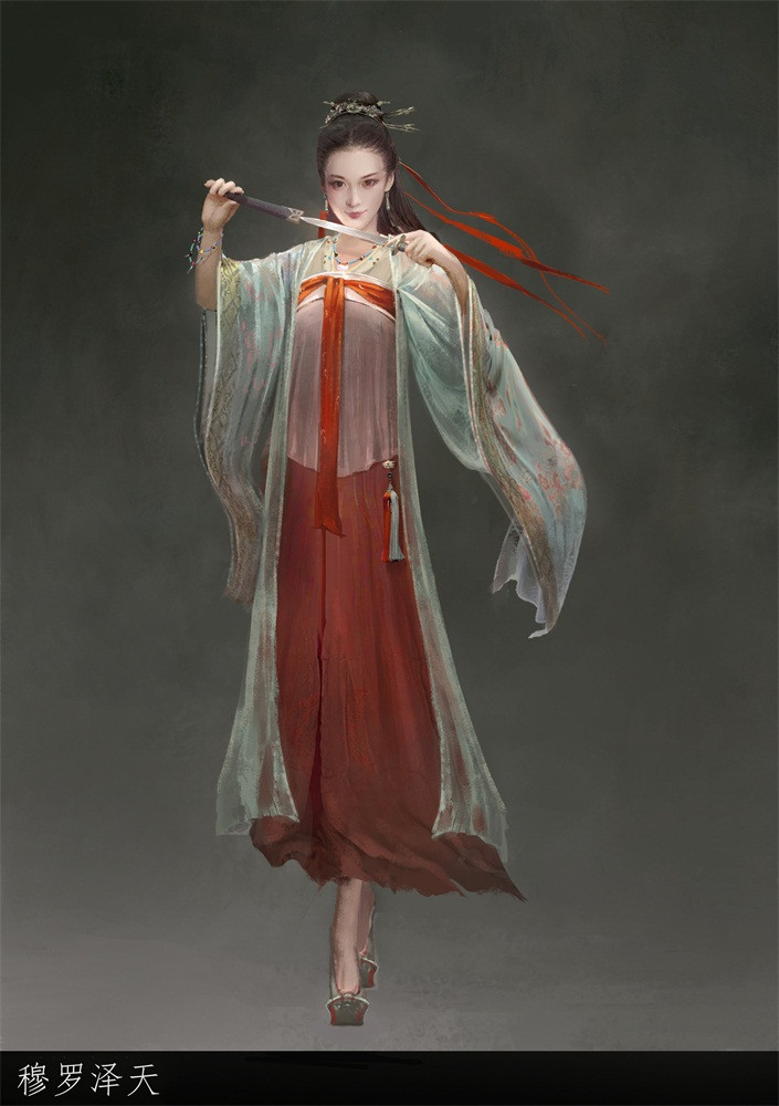 1girl, asian, black_hair, blue_robe, brown_eyes, chinese_clothes, chinese_text, closed_mouth