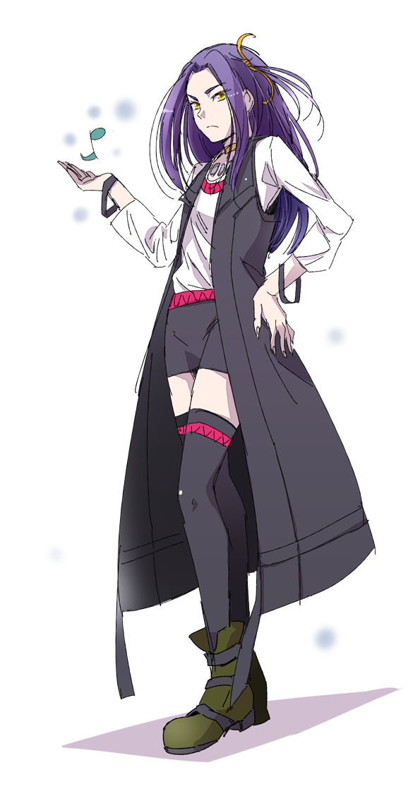 boots, choker, frown, hair_ornament, jacket, kurokawa_ellen, long_hair, precure