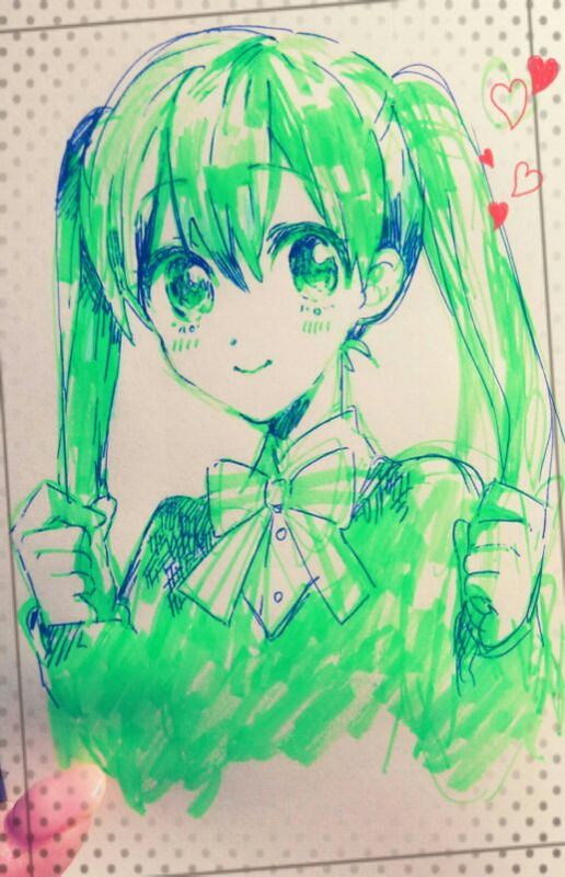 1girl, bow, clenched_hands, closed_mouth, collared_shirt, cropped_torso, dot_nose, green_theme
