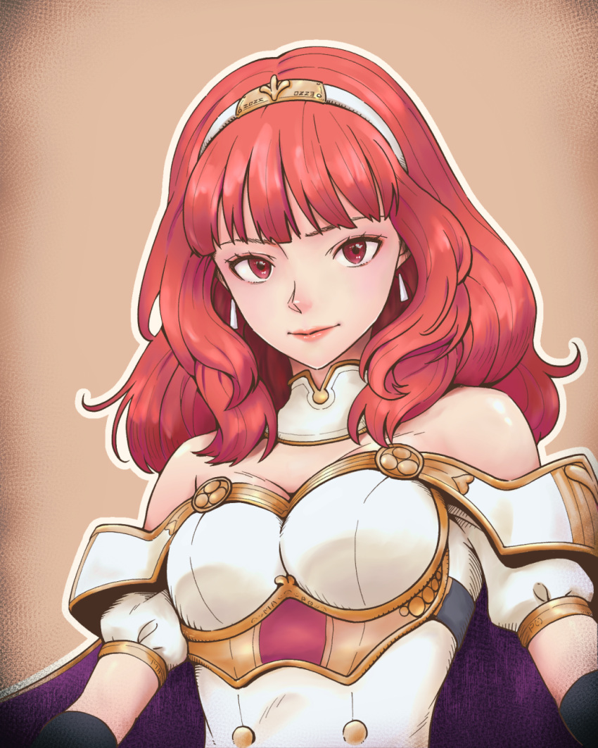 1girl, bare_shoulders, breasts, cape, celica_(fire_emblem), earrings, fire_emblem, fire_emblem_echoes:_shadows_of_valentia