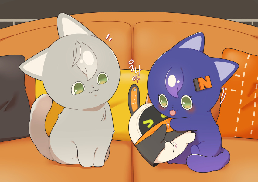 >_<, 1boy, 1girl, 1other, :3, absurdres, animal_ears, bandana