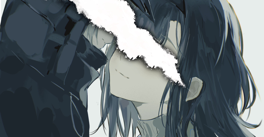 1girl, 1other, arknights, brown_hair, burnt, convenient_censoring, doctor_(arknights), highres