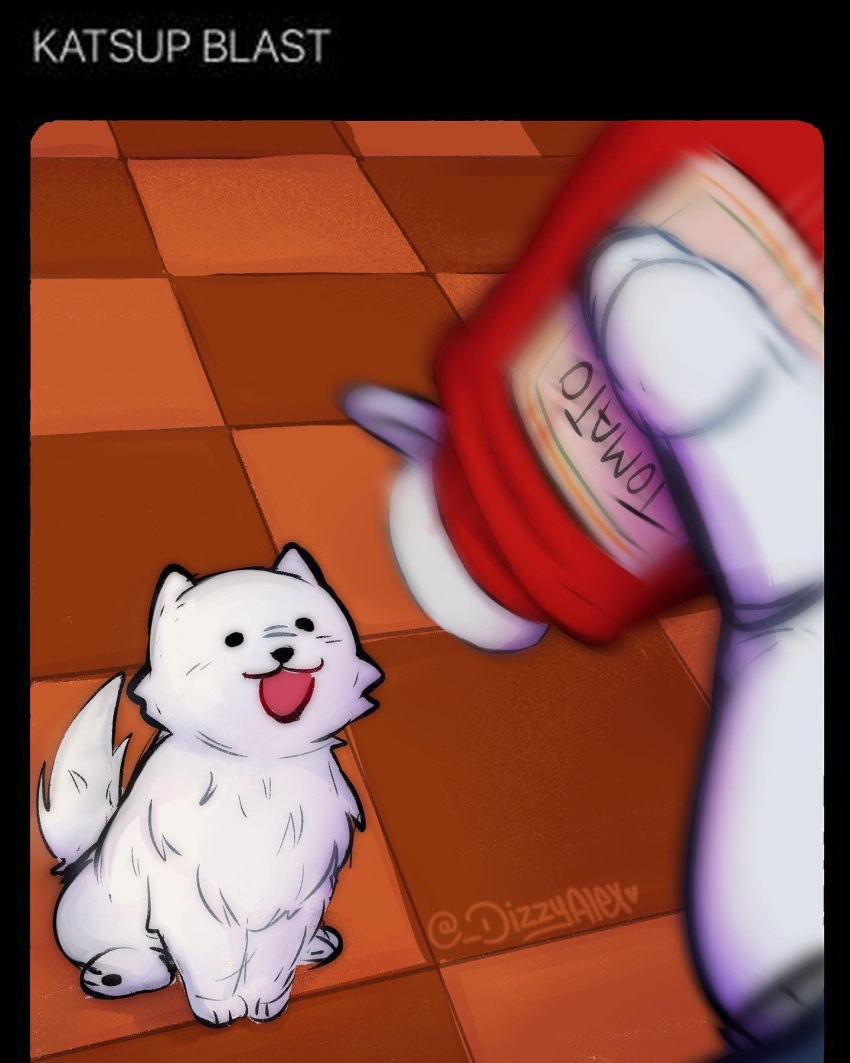 1boy, 2023, 2d, animal, animal_focus, annoying_dog, artist_name, digital_media