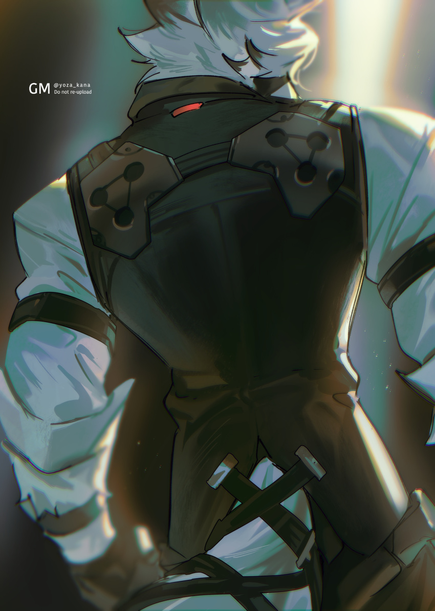 1boy, absurdres, animal_ears, arm_belt, artist_name, belt, black_belt, black_gloves