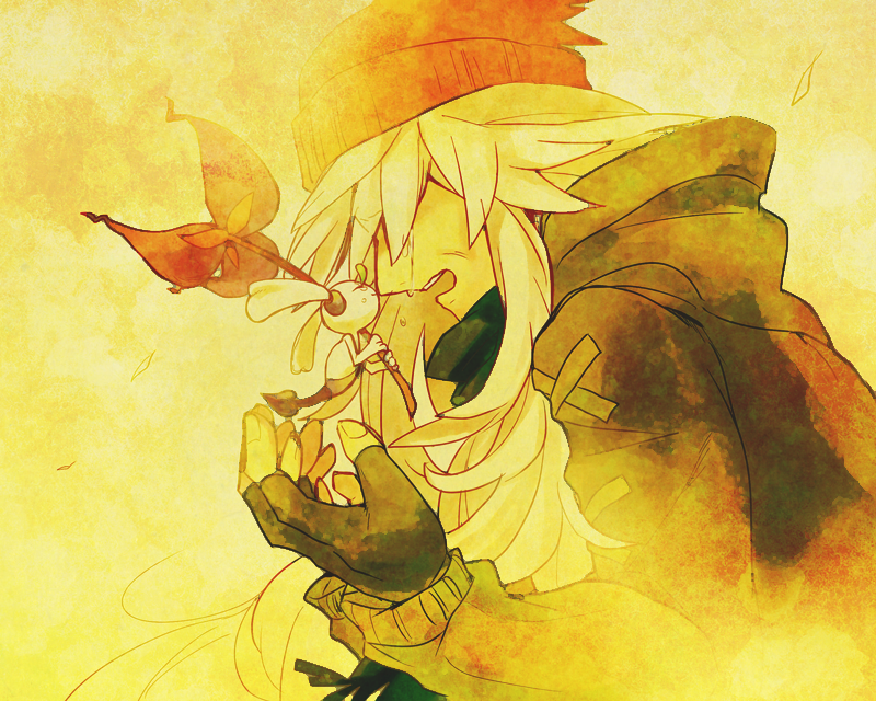 1boy, az_(pokemon), beanie, closed_eyes, closed_mouth, commentary_request, crying, fingerless_gloves