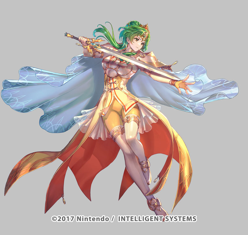 1girl, amiti, armor, attack, breastplate, cape, copyright_notice, crown