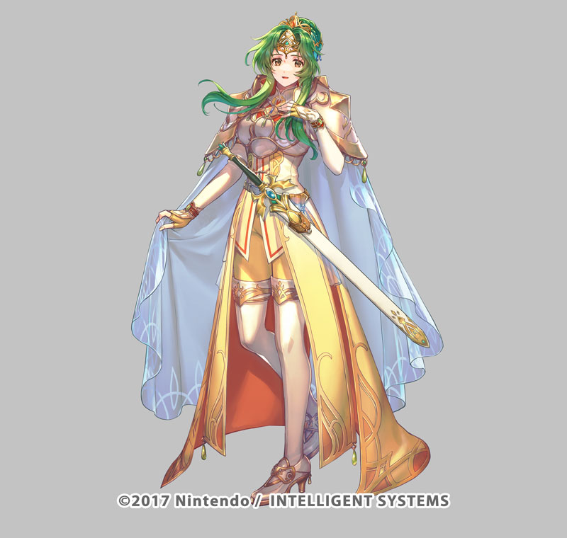 1girl, amiti, armor, breastplate, cape, cape_lift, copyright_notice, crown
