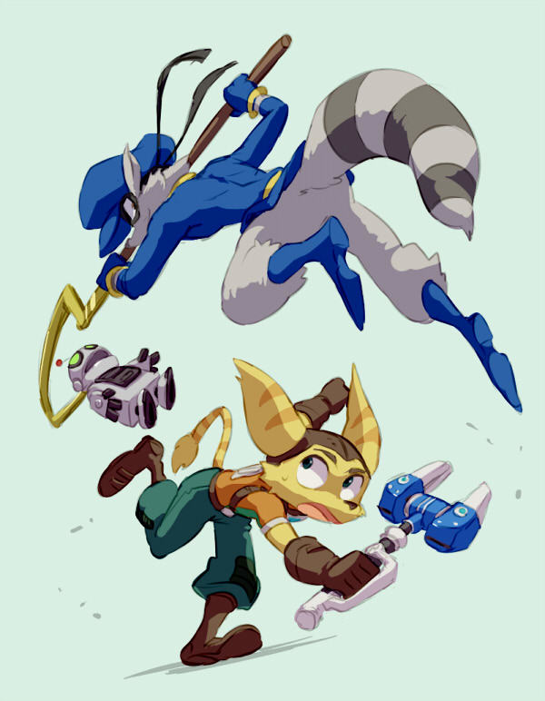 3boys, animal_ears, bad_id, bad_tumblr_id, black_fur, blue_hat, blue_shirt, blue_shoes