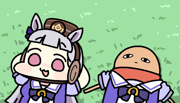 2girls, almond_eyes, arms_behind_head, blunt_bangs, blunt_ends, blush_stickers, bow, bowtie