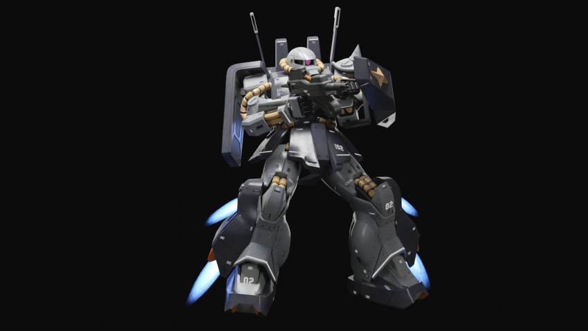 3d, aiming, beam_rifle, cable, commentary_request, earth_federation_space_forces, energy_gun, gassan_(7nan8ku)