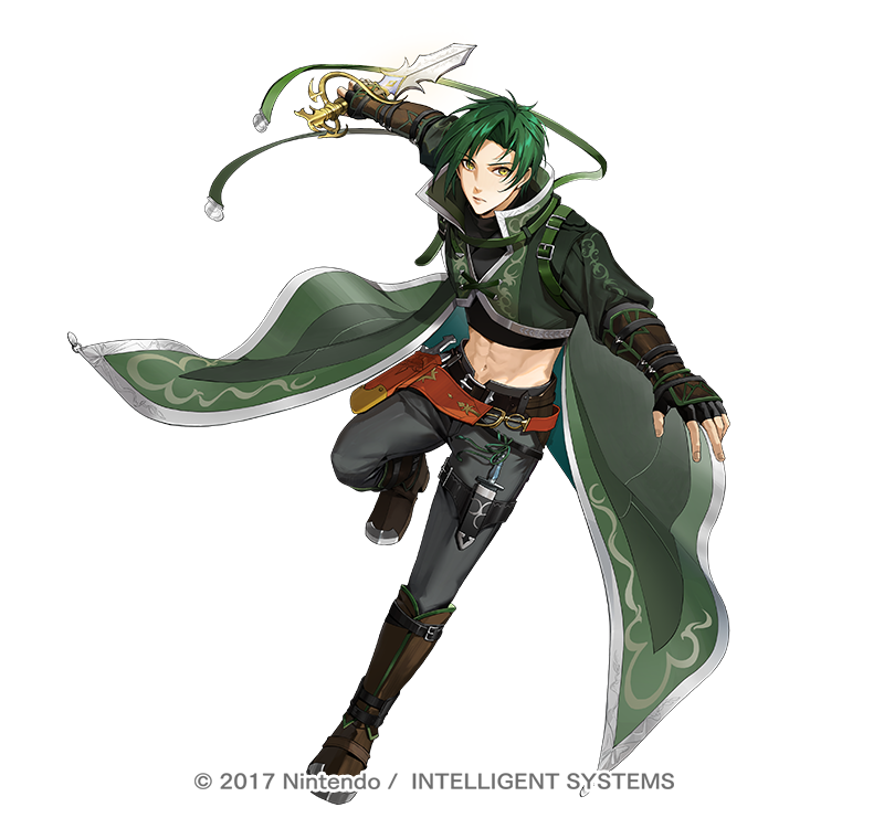 1boy, abs, attack, belt, boots, coat, copyright_notice, crop_top
