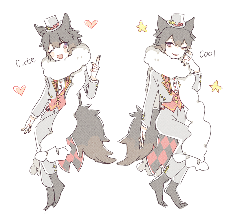 1boy, animal_ears, animal_feet, arne_no_jikenbo, barefoot, black_hair, blazer, blush_stickers