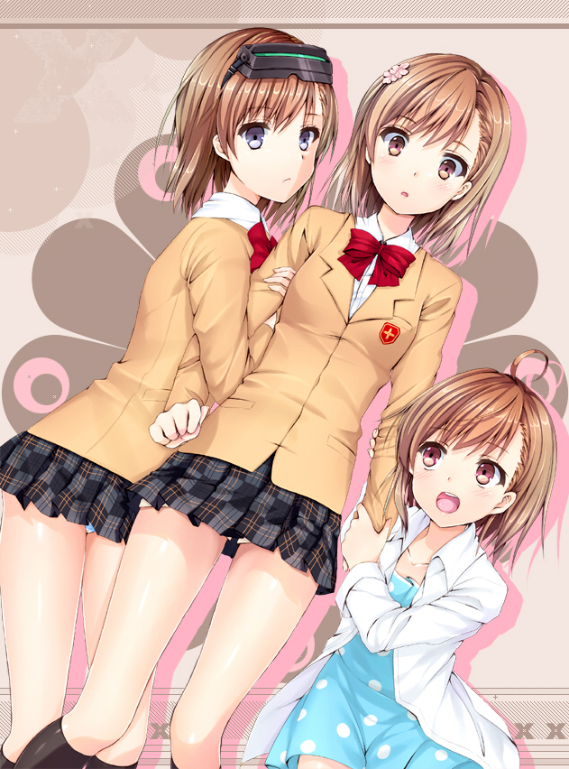 ahoge, bad_id, black_legwear, blazer, blush, brown_eyes, brown_hair, dress