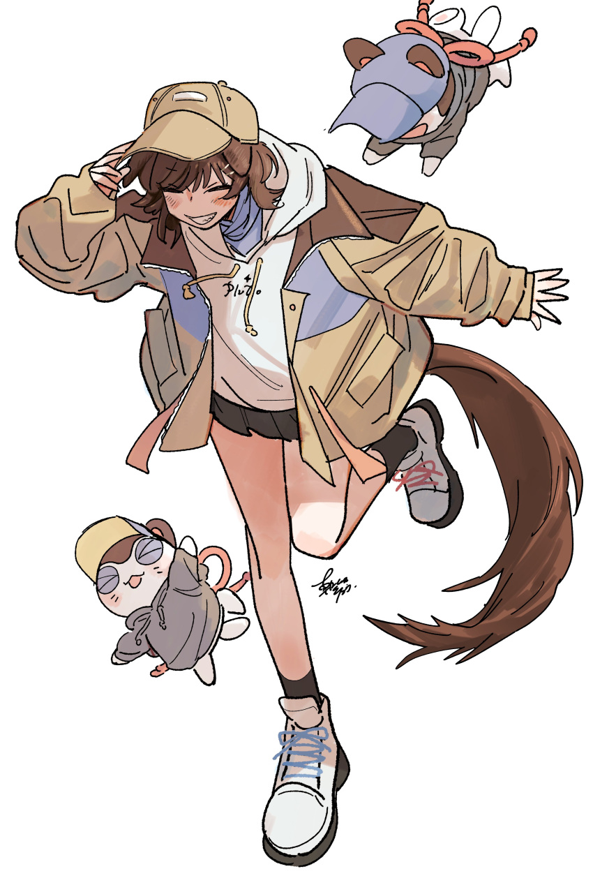 1girl, absurdres, animal_ears, asahina_sho, banken_(inui_toko), baseball_cap, closed_eyes, dog_ears
