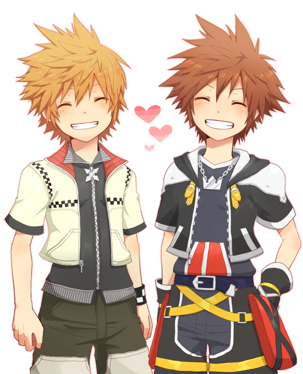 2boys, belt, black_gloves, black_jacket, black_vest, blonde_hair, blue_belt, blush
