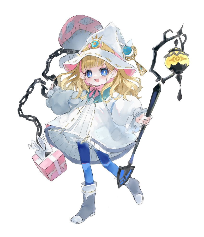 1girl, blonde_hair, blue_eyes, blue_pantyhose, croma_mhach, diabellze_the_original_sinkeeper, dress, duel_monster