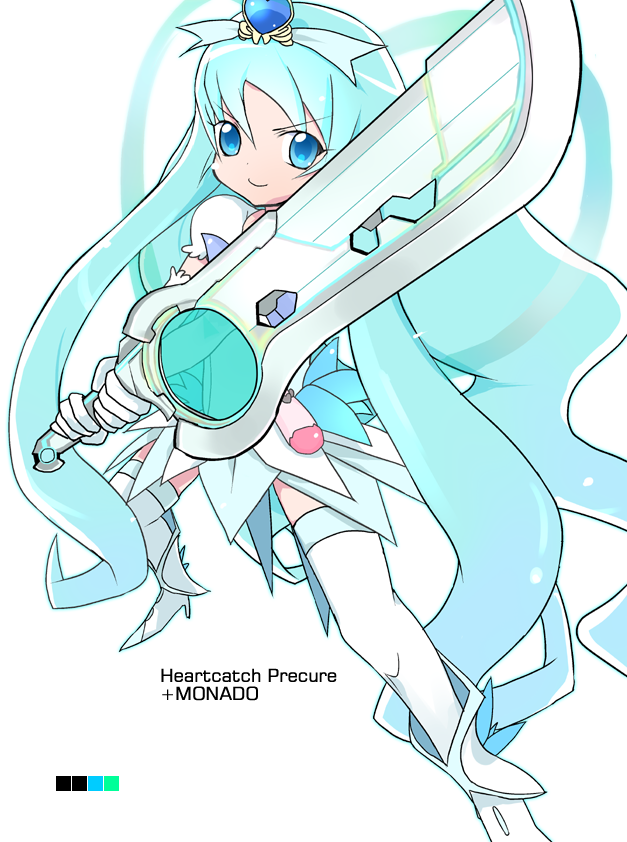 bad_id, blue_eyes, blue_hair, cure_marine, gloves, heart, heartcatch_precure!, high_heels