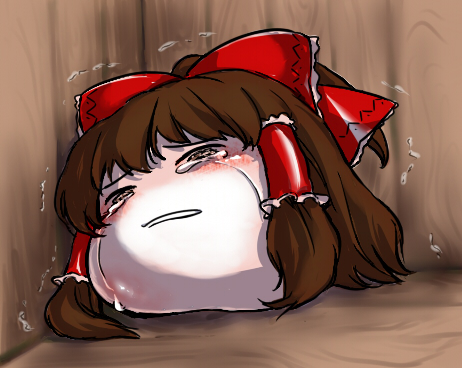 brown_hair, cohal, domestic_violence, hair_bow, hakurei_reimu, lowres, solo, tears
