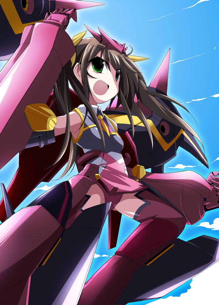 bibi, brown_hair, fang_lin_yin, green_eyes, hair_ribbon, hairband, huang_lingyin, infinite_stratos