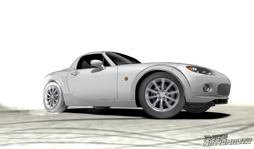 absurdres, amoemo, burnout, car, english_commentary, highres, logo, mazda