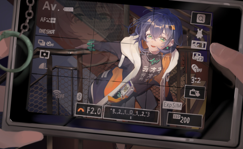 1boy, 1girl, absurdres, belle_(zenless_zone_zero), black_jacket, black_shirt, blue_hair, brother_and_sister
