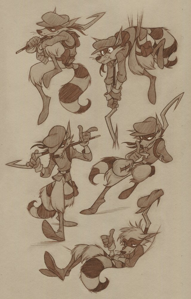 1boy, animal_ears, finger_to_mouth, furry, furry_male, hashtag-only_commentary, hat, holding, holding_sack, holding_weapon, leviticus_rott, looking_at_viewer, looking_to_the_side, masked, money_bag, monochrome, multiple_views, raccoon_boy, raccoon_ears, raccoon_tail, sack, shirt, shushing, sly_cooper, sly_cooper_(series), tail, thumbs_up, weapon