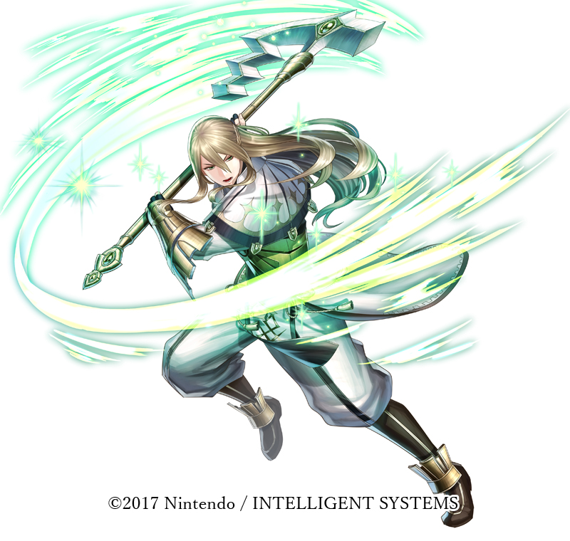 1boy, armor, axe, battle_axe, blonde_hair, boots, brown_boots, capelet